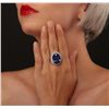 Image 3 : 14KT White Gold GIA Certified 22.43ct Tanzanite and Diamond Ring