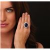 Image 1 : 14KT White Gold 20.16ct Sapphire and Diamond Ring