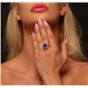 Image 2 : 14KT White Gold 6.53ct Tanzanite and Diamond Ring