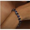 Image 3 : 14KT White Gold 30.21ctw Sapphire and Diamond Bracelet