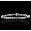 Image 4 : 14KT White Gold 5.65ctw Diamond Tennis  Bracelet