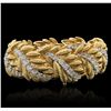 Image 5 : 18KT Yellow and White Gold 8.91ctw Diamond Bracelet