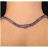 Image 3 : 14KT White Gold 47.36ctw Tanzanite and Diamond Necklace