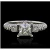 Image 4 : 18KT White Gold EGL Certified 1.91ctw Diamond Ring