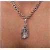 Image 2 : 18KT White Gold 24.00ct Blue Topaz and Diamond Necklace