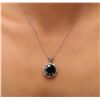 Image 2 : 14KT White Gold 18.66ctw Black Diamond Pendant With Chain