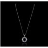 Image 5 : 14KT White Gold 18.66ctw Black Diamond Pendant With Chain