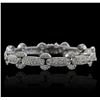 Image 4 : 14KT White Gold 3.79ctw Diamond Bracelet