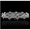 Image 5 : 14KT White Gold 3.79ctw Diamond Bracelet