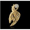 Image 4 : 18KT Yellow Gold 2.10ctw Diamond Brooch