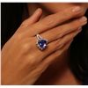 Image 3 : 14KT White Gold 5.30ct Tanzanite and Diamond Ring