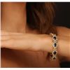 Image 3 : 14KT Yellow Gold 17.82ctw Sapphire and Diamond Bracelet