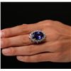 Image 1 : 14KT White Gold 16.21ct GIA Cert Tanzanite and Diamond Ring