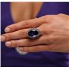 Image 2 : 14KT White Gold 16.21ct GIA Cert Tanzanite and Diamond Ring
