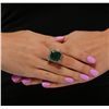 Image 1 : 14KT Yellow Gold 17.18ct Emerald and Diamond Ring