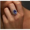 Image 2 : 14KT White Gold 5.44ct Tanzanite and Diamond Ring