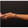 Image 3 : 14KT White Gold 12.00ctw Sapphire and Diamond Bracelet
