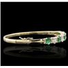 Image 5 : 14KT Yellow Gold 3.25ctw Emerald and Diamond Bracelet