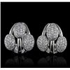 Image 4 : 18KT White Gold 2.76ctw Diamond Earrings