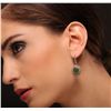 Image 1 : 14KT Rose Gold 5.54ctw Emerald and Diamond Earrings