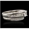 Image 5 : 14KT and 18KT White Gold 1.73ctw Diamond Ring Wedding Set