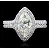 Image 4 : 18KT White Gold 2.36ctw Diamond Ring
