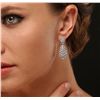 Image 1 : 14KT White Gold 4.88ctw Diamond Dangle Earrings