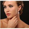 Image 2 : 14KT White Gold 4.88ctw Diamond Dangle Earrings