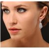 Image 3 : 14KT White Gold 4.88ctw Diamond Dangle Earrings
