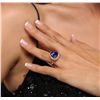 Image 2 : 14KT Yellow Gold 11.78ct GIA Cert Tanzanite and Diamond Ring