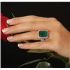 Image 2 : 14KT White Gold 9.45ct Emerald and Diamond Ring