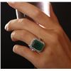 Image 3 : 14KT White Gold 9.45ct Emerald and Diamond Ring