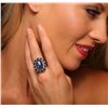 Image 3 : 14KT Yellow Gold 14.89ct Tanzanite and Sapphire Ring