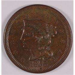 1856 LARGE CENT XF NICE CHOCOLATE BROWN COLOR