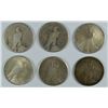 Image 2 : LOT OF (6) PEACE DOLLARS VARIOUS DATES