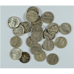 LOT OF (23) MERCURY DIMES