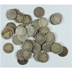 LOT OF (42) BARBER DIMES VARIOUS DATES