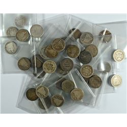 LOT OF (37) SEATED LIBERTY DIMES VARIOUS DATES