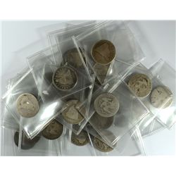 LOT OF (27) SEATED LIBERTY QUARTERS