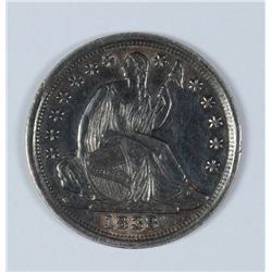 1838 HALF DIME AU/BU