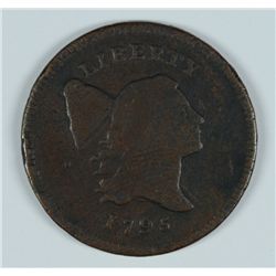 1795 HALF CENT VG WITH RIM BUMPS