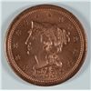 Image 1 : 1853 LARGE CENT MS-64 DETAILS (DIPPED)