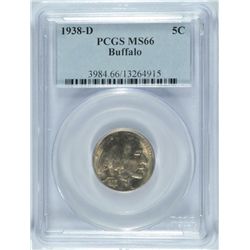 1938-D BUFFALO NICKEL PCGS MS-66