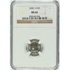 Image 1 : 1858 SEATED HALF DIME NGC MS-66 (NICE WHITE COIN)