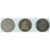 Image 1 : (3) SEATED HALF DIMES (53, 54, 54-O)