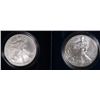 Image 1 : 2007-W & 2011-W BURNISHED AMERICAN SILVER EAGLES, ORIGINAL PACKAGING CERTS