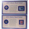 Image 3 : 26 LIBERTY "V" NICKELS & 21 BUFFALO NICKELS WITH OLD UNUSED MINT COND. STAMPS