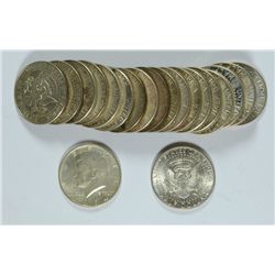 ROLL OF 1964 & 1964-D SILVER KENNEDY HALF DOLLARS