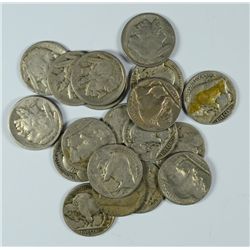 LOT OF (19) 1919-S BUFFALO NICKELS