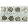 Image 2 : LOT OF (8) FRANKLIN HALF DOLLARS VARIOUS DATES
